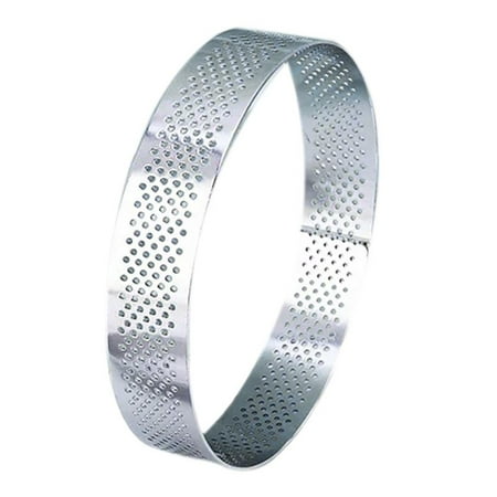 

Perforated Tart Molds Stainless Steel Circular for Baking Convenient to Use Gift