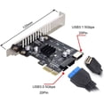 thumbnail image 2 of HUGFEGWE USB 3.0 20Pin ＆ USB 3.1 Gen 1 Type-E Front Panel Socket to PCI-E 1X PCI Express Expansion Card Adapter CJ25311-8722, 2 of 8
