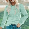 thumbnail image 1 of RXIRUCGD Women's And Winter Long Sleeve Solid Comfortable Tops, Green, Size: S, 1 of 4