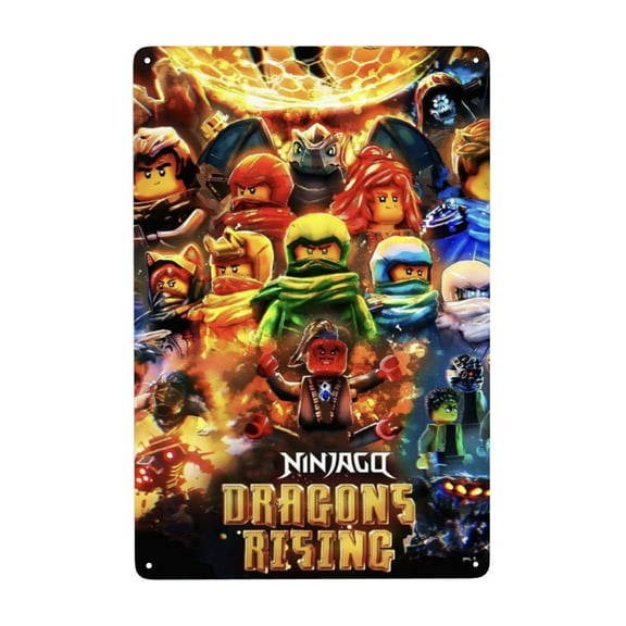 Retro Metal Tin Sign Ninjago Wall Decor Poster for Home Club Coffee 8"x12"