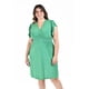 thumbnail image 4 of Vestido manga con volantes Roman Fashion Tallas Extras 8867-SO Verde 42, 4 of 6