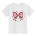 thumbnail image 4 of Suilloe Toddler Girls T-Shirts Summer Cross Bow Print Short Sleeve Round Neck Tee Kids Girls Casual Everyday Wear Comfortable T-Shirts，18 -24 Months, 4 of 4