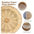 thumbnail image 6 of 16 Pack Bamboo Paper Plate Holders, 10 Inches Reusable for Dinner Plates Hand Woven Wicker Baskets, 6 of 7