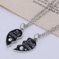thumbnail image 2 of UDIYO 2 Pcs/Set Letter Carved Sister Love Heart Pendant Friendship Matching Necklaces, 2 of 5