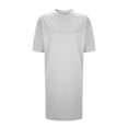 thumbnail image 4 of Women's Linen Sundress Short Sleeve Dress Casual Loose Solid Color T-Shirt Dress Classic Oversized Summer Beach Dresses, 4 of 5