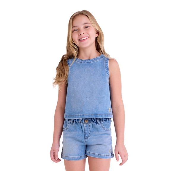 U.S. Polo Assn. Girls Knit Denim Top, Sizes 4-18