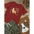 thumbnail image 3 of Funny Kids Cheetah Drawing T-Shirt Toddler -Image by Shutterstock,  4 Toddler, 3 of 4