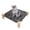 Black Diamond, variant on Pozico Elevated Pet Hammock, Wooden Frame Breathable Mesh with White Diamond Pattern, Portable for Small Cats Dogs Indoor Outdoor Use
