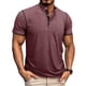 thumbnail image 2 of Usted Es Más Que una Prueba de Puntuación de la Camisa de los Hombres de Color Sólido Se Levantan Cuello Blusa, Casual de Manga Corta Botón de los Hombres Camisas con Mezcla Suave de Viscosa, Ligero, 2 of 7