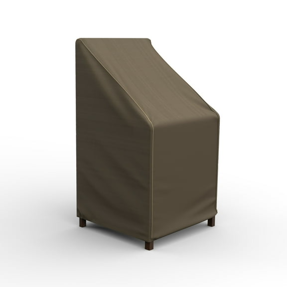 Budge 49" Black and Tan Patio Barstool Cover, StormBlock™ Hillside