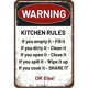 thumbnail image 1 of Placa Metal Vintage Pintura Hierro Rectangular Advertencia Arte Pared Del 20x30cm, 1 of 9