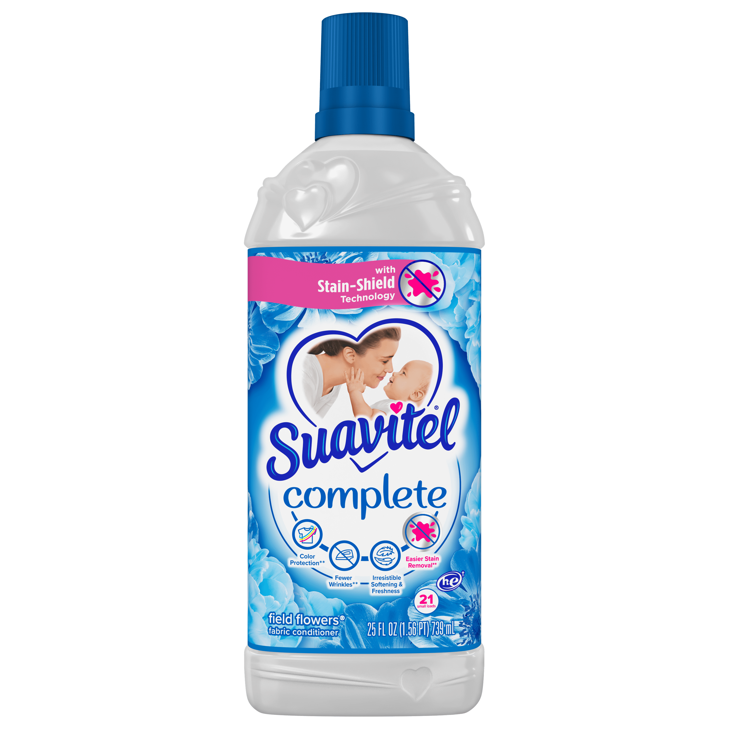 Suavitel Complete Fabric Softener 25 oz, Field Flowers, 21 Small Loads