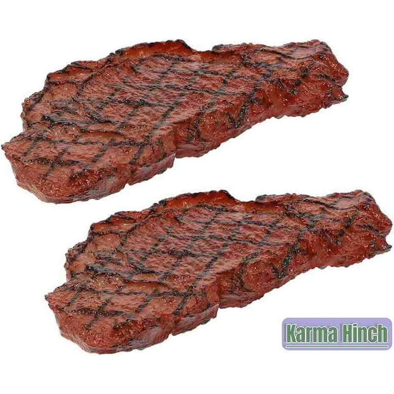 2Pcs Pretend Play Steak Toy Simulation Steak Display Props Play Food Play  Kitchen Accessories 