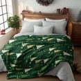 thumbnail image 3 of Christmas Flannel Blanket Throw, Christmas Green Tree Soft Fuzzy Plush Cozy Fleece Blankets for Couch Sofa Bed Lounging, Ideal Gifts for Kids Adults Wife Self, 60x80, 3 of 7