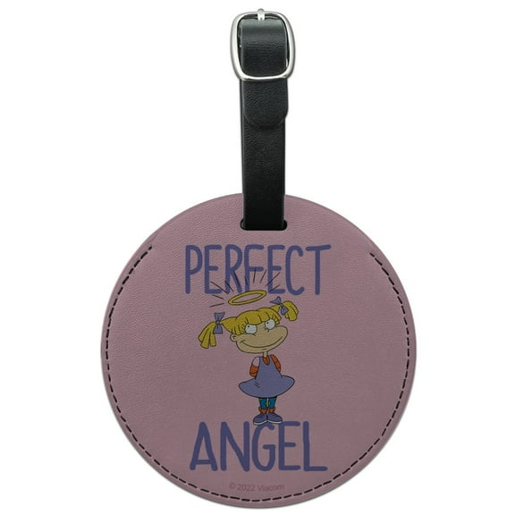Rugrats Perfect Angel Round Leather Luggage Card Suitcase Carry-On ID Tag