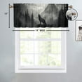 thumbnail image 4 of Wolf Kitchen Curtain Valances Wildlife Animal Foggy Forest Pine Trees Woodland Thermal Insulated Room Darkening Curtain for Dinning Room 54 by 18 in, 1 Panel, 4 of 6