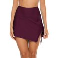 thumbnail image 5 of ZHAOCHENG Traje de baño con falda para mujer, parte inferior de la falda de baño con cordones laterales, traje de baño, pantalones cortos de baño, 5 of 5