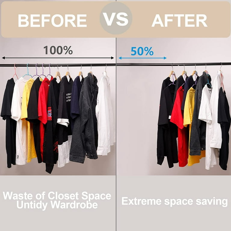 50 Pcs Clothes Hanger Connector Hooks, Hanger Extender Clips, Space Saving  Cascading Hanger Hooks For Organizer Closet