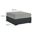 thumbnail image 5 of Modway Tahoe Aluminum Outdoor 5-Piece Sectional Sofa Set in Gray Gray, 5 of 10