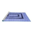thumbnail image 2 of Ahgly Company Machine Washable Indoor Round Abstract Blue Contemporary Area Rugs, 7' Round, 2 of 4