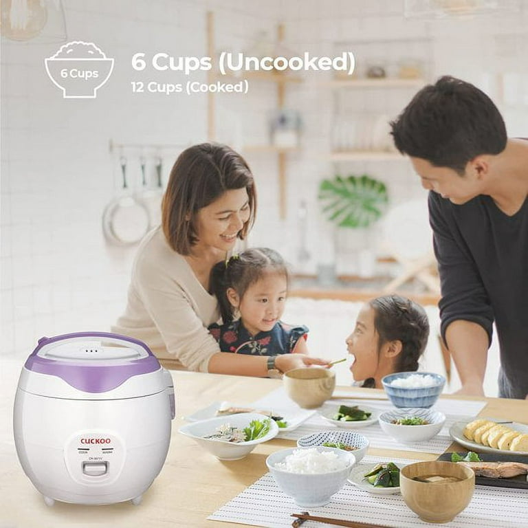 Cuckoo Electronics 6-Cup Electric Rice Cooker, White