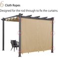 thumbnail image 5 of PURPLE LEAF Outdoor Curtains Privacy for 10' Side Pergola with Grommets and Rod Outside Porch Shade Patio Deck Retractable Replacement Gazebo Cabana Curtain Set of 2 Panels 49 x 82 inch Beige, 5 of 8