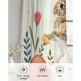 thumbnail image 6 of Easter Bunny Eggs Sheer Curtains 84 Inch Length 2 Panels Set for Living Room/Bedroom, Spring Tulip Daisy Flowers Leaves Pastoral Kitchen Curtains Grommet Curtains Window Treatments 52"x84"x2, 6 of 7
