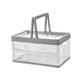 thumbnail image 1 of Kmbangi Collapsible Shopping Baskets Stackable Storage Crate with Handle, 1 of 9