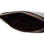 Coach Women's Small Corner Zip Wristlet in Signature Canvas (Walnut / Black)