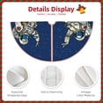 thumbnail image 4 of Daiia Disco party Astronaut Dancing Drawing Merry Christmas Tree Skirt , Xmas Large Lace-up Tree Skirt, Santa Snowflakes Rustic Home Decorations New Year Party Farmhouse Decor-48", 4 of 7