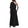thumbnail image 3 of Sunloudy - Vestido de noche largo de verano para mujer, color sólido, sin espalda, con abertura alta, un hombro Sunloudy  S M L XL, 3 of 9