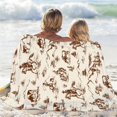 Cactus Picture Rodeo Western Cowboy Throw Blanket, Vintage Brown Rodeo Riders on Horses with ...