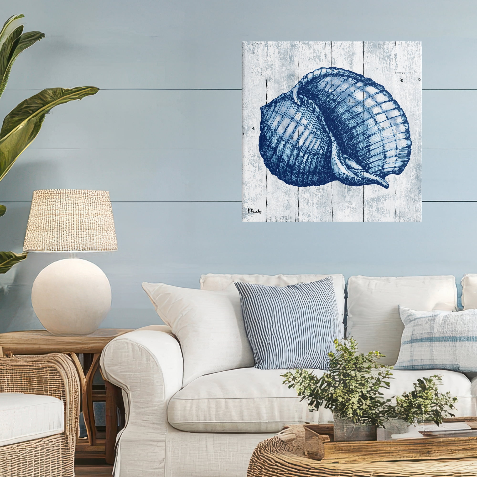 Stupell Industries Coastal Timberland Shell Canvas Wall Art, design by Paul Brent