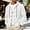 White, variant on Men's Dual Flap Pocket Full-Button Hooded Shirt Jacket, Loose Thin Woven Outerwear, Airy Texture for Backyard Gatherings White L