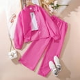 thumbnail image 2 of SUXIAN Children Casual Comfortable and Stylish Long Sleeved Sleepwear Set Soft Outfit Sets Hot Pink 8Y, 2 of 5