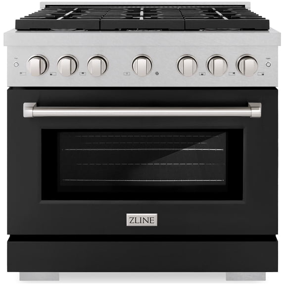 Zline Sgrs-Blm-36 Paramount 36" Wide 5.2 Cu. Ft. Free Standing Fingerprint Resistant Gas