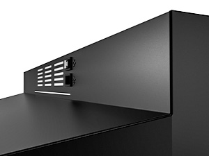 FIREGAS Black Range Hood 24 inch Under Cabinet Range Hood with 2 Speed Exhaust Fan,Ducted/Ductless Convertible,Rocker Button Control,300 CFM,Aluminum Filter