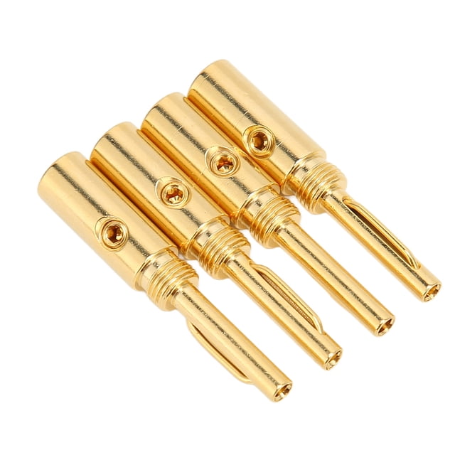 Conector tipo banana NikouMX 4 Conectores Tipo Banana Chapados en Oro