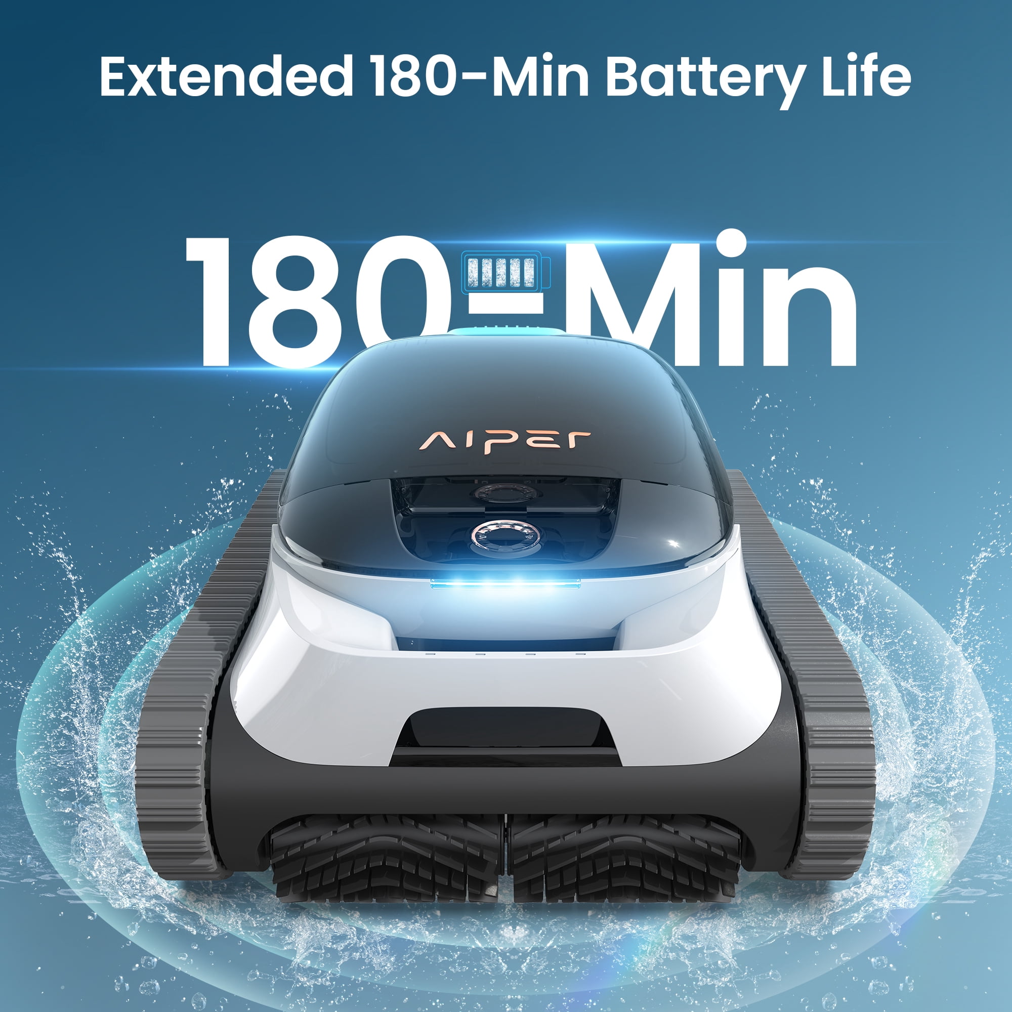 Aiper Scuba N1 Plus Robotic Pool Cleaner with MicroMesh™ Filtration for In-Ground Pools, Caterpillar Treads, and Mobile App