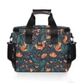 thumbnail image 7 of FORMRS Insulated Cooler Bag 24 Cans Capacity Soft Leakproof Lunch Box with Side Pockets, Whimsical Foxes Pattern, 7 of 7