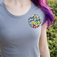 thumbnail image 2 of Colorful Fun Summer Beach Pattern Pinback Button Pin, 2 of 4