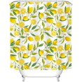 thumbnail image 3 of Yellow Lemon Shower Curtain Sets Fresh Fruit Waterproof Polyester Fabric 71X 71 Inch Bathroom Decor with Hooks, 3 of 6