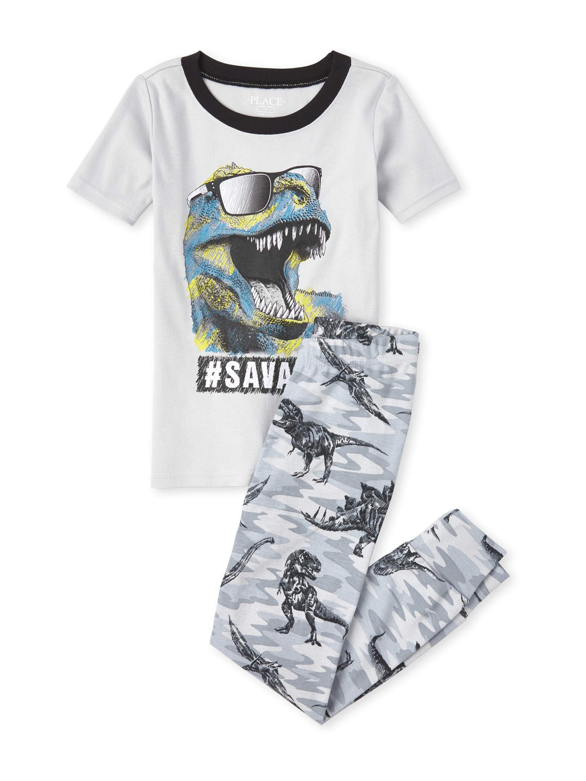 The Childrens Place Baby Boys Sleeve Pajama Short Set