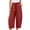 Wine, variant on MXUIKV Pants for Women Plus Size Loose Fitted Drawstring Elastic Waist Wide Leg Cropped Barrel Trousers(X-Large,White)