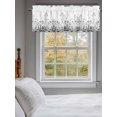 thumbnail image 3 of Grey Floral Rustic Curtain Valances for Windows, Spring Farmhouse Botanical Floral Kitchen Valance Window Treatment, Light Filtering Block Curtains for Bathroom/Bedroom/Living Room 42'' x 12'', 3 of 9