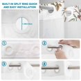 thumbnail image 5 of No Hook Shower Curtain, Pink Flowers Shower Curtains for Bathroom with See Through Top Window, Spring Floral Birds Elegant Botanical Watercolor Waterproof & Washable Bath Curtain Stall 48"x72", 5 of 9