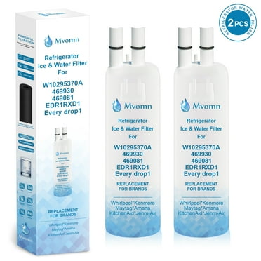 2Pack EDR1RXD1 Water Filter 1 Compatible with W10295370A W10295370 EDR1RXD1B 9081 46-9081 469081 46-9930 469930 9930 P5WB2L P8RFWB2L P8WB2L P4RFWB P5WB12NL EDRD101G1W