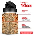 thumbnail image 3 of 6 Pack 14 oz Plastic Spice Jars, Empty Seasoning Containers for Homemade Rub, Spices, Glitter, and More, Small Spice Containers with Black Shaker Lids and Heat-Induction Liner, Clear Spice Jars, 3 of 7