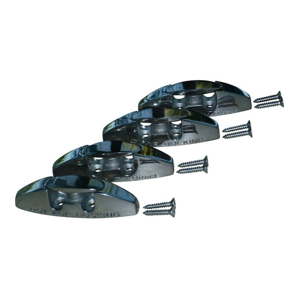 (4) 316s Stainless Steel Boat Fender Cleats