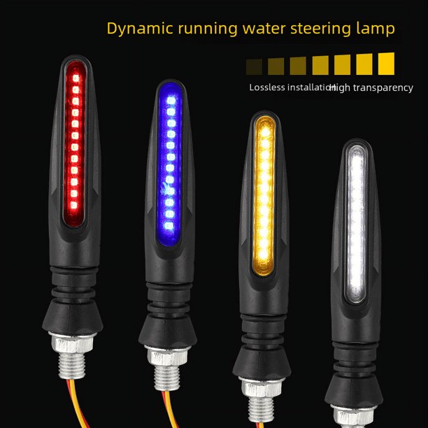 Luces para autos eléctricos, luces LED universales transfronterizas para autos eléctricos de 12 V, accesorios para motocicletas, luces de señal de giro de una palabra para autos eléctricos